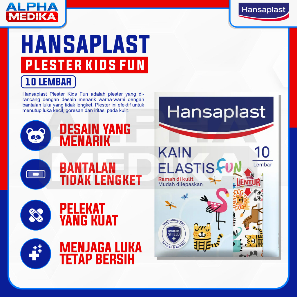 Hansaplast Junior Fun Plester Penutup Luka Anak / Hansaplast Junior Fun 10's