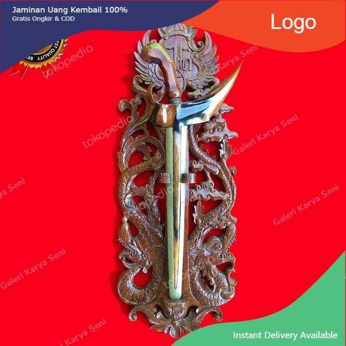 Blawong keris Ukiran Naga Kembar Lambang Keraton Jogja Jati Asli ND11