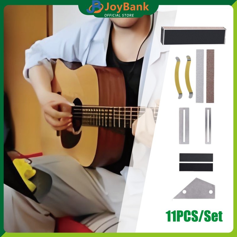 11PCS/Set Fret Leveling Kit Gitar Fungsi Ratakan Dan Poles Fret Gitar Untuk Perbaikan Fingerboard Gi