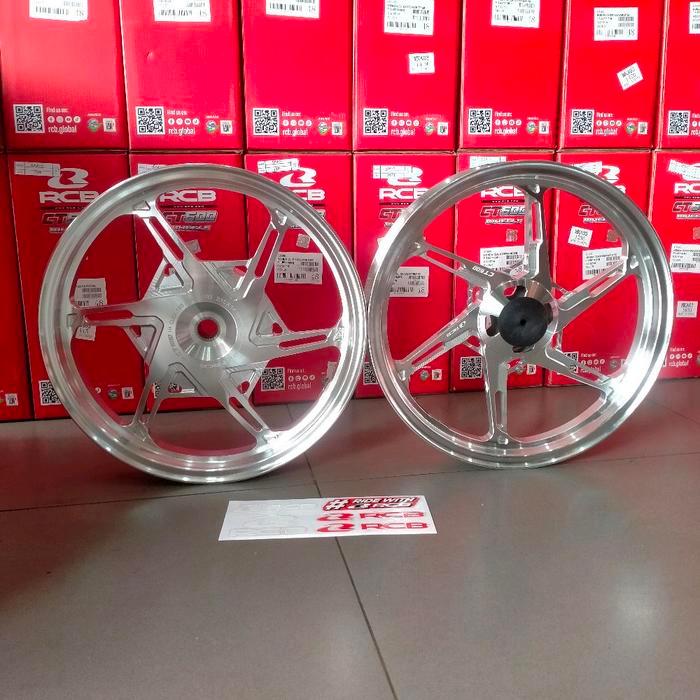 RCB Velg Racing RCB Original Tipe CT 600 Ring 14 Lebar 185 Depan 215 Belakang untuk Motor Beat Scoop