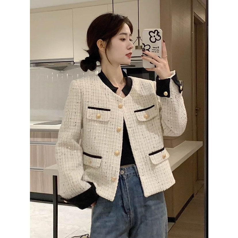 korean style outer putih jaket outer atasan  crop outer kerja  rajut premium sekolah