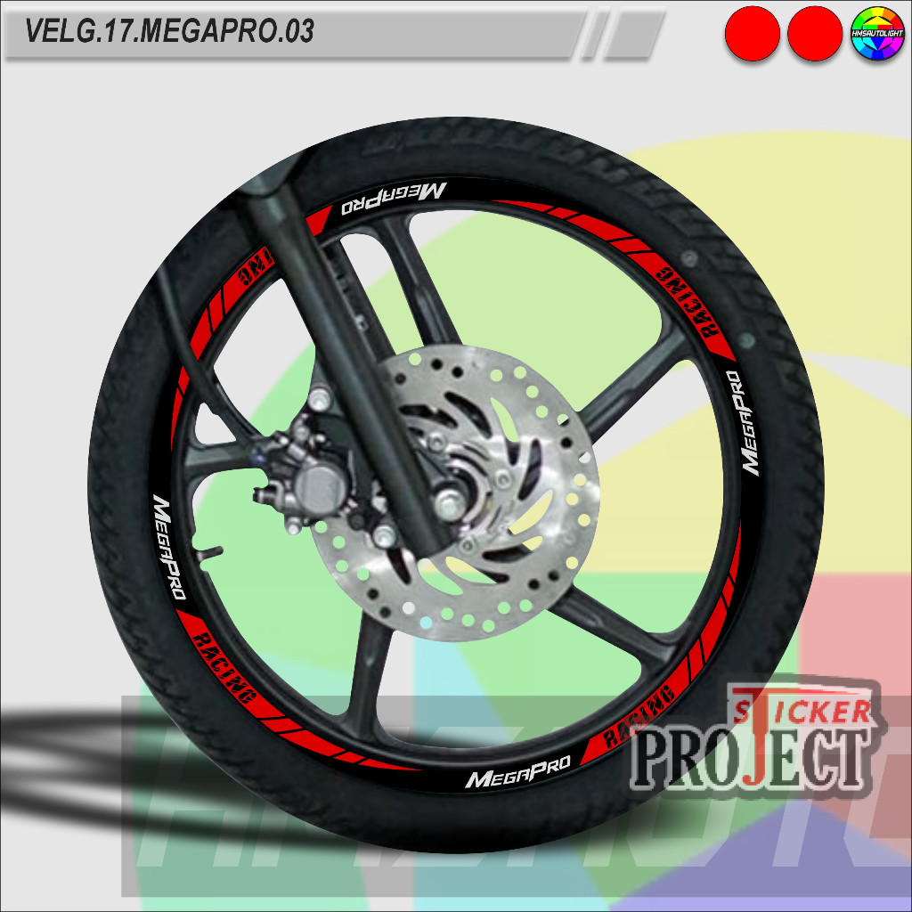 Sticker Velg Variasi Motor Semua Type Ring 17 MEGAPRO VELG.17.MEGAPRO.03