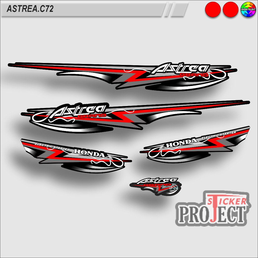 STRIPING STICKER VARIASI BODY MOTOR HONDA ASTREA GRAND ASTREA.C72