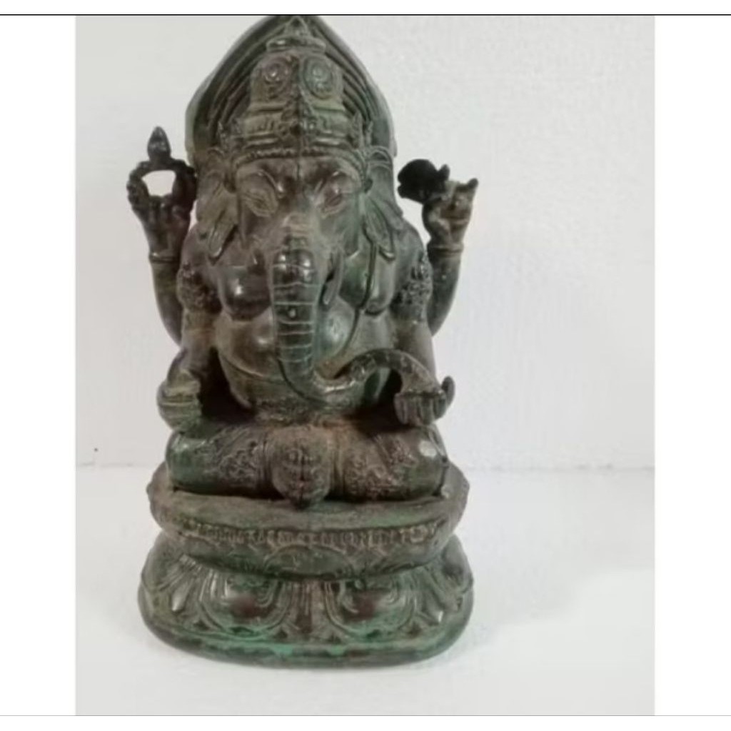 Pajangan Patung Ganesha Perunggu Asli Besar