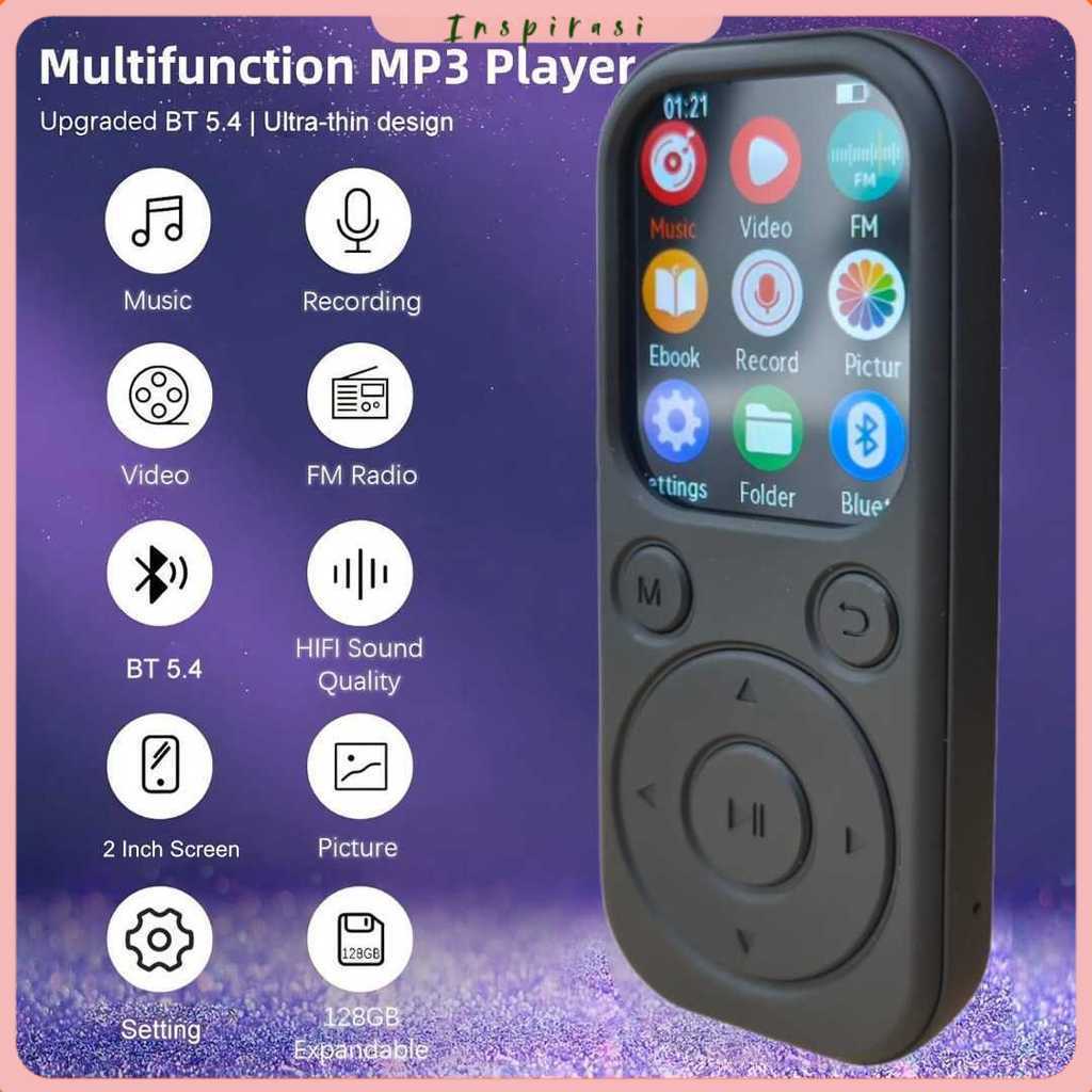 Yoidesu MP3 Digital Audio Player HiFi Bluetooth MP4 2 Inch 210mAh - SD-09