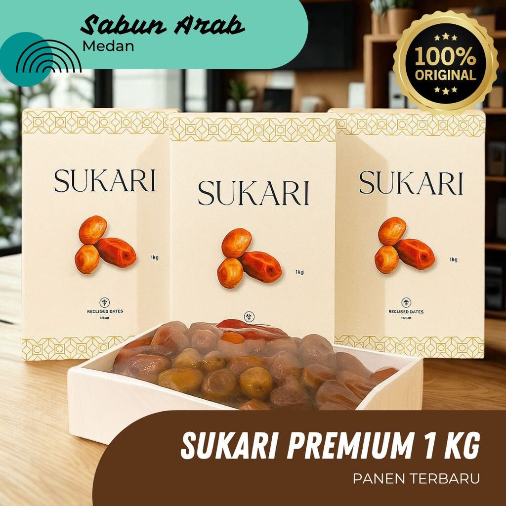 KURMA SUKARI PREMIUM 1 KG SUKKARI ALQASSIM WRAPPING BISA COD MEDAN