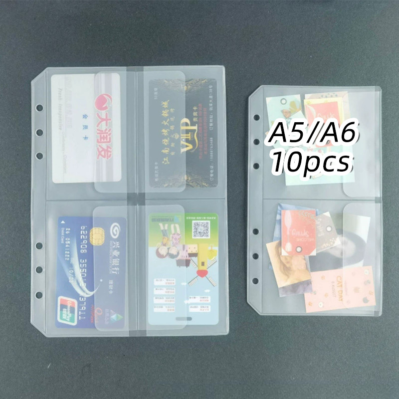 10pcs A6 A5 Sleeve PP binder 6 Ring / Kantong Serbaguna Binder / Binder Keuangan / Binder Tabungan