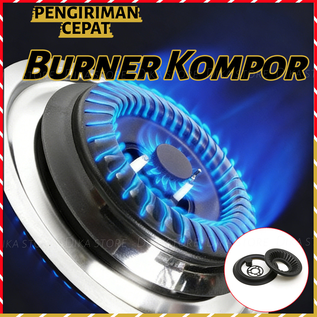 Burner Kompor Gas Tanam Niko Hitam Sparepart Original Tahan Suhu Tinggi Untuk Progas Domo Riviera Ec