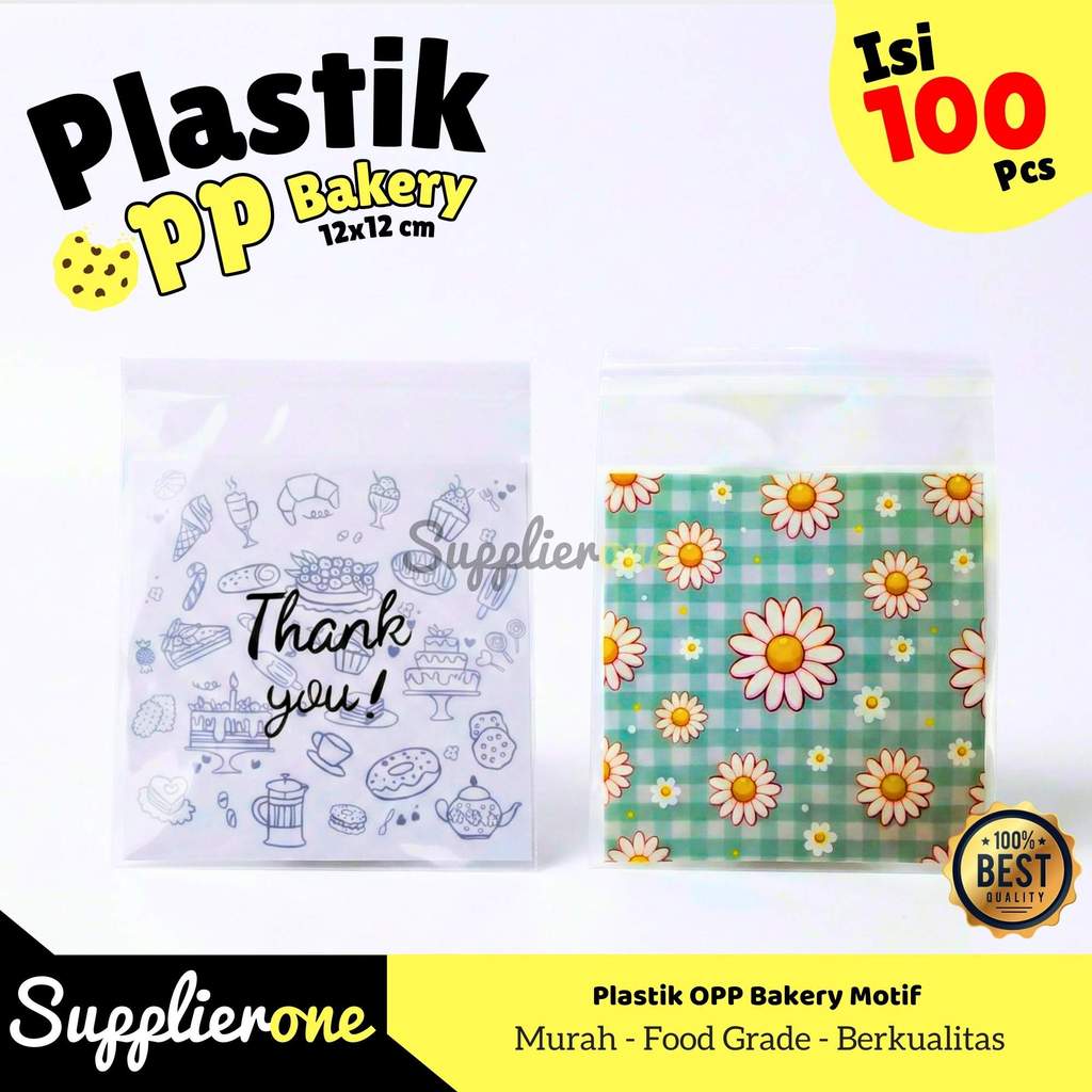 Plastik Opp 12x12 / Plastik Opp Motif / Plastik Opp / Plastik Opp Tebal /  Plastik Opp Bakery