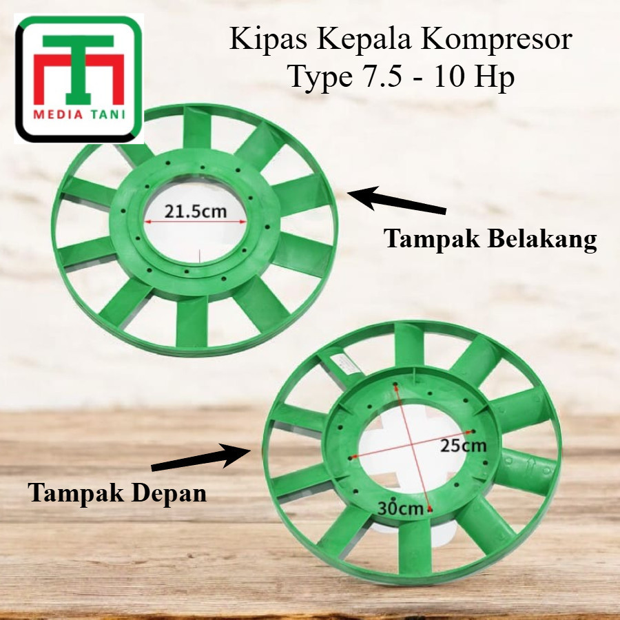 Fly Wheel Plastik Kompresor 7.5 – 10 HP | Kipas Pendingin Mesin Kompresor Bare