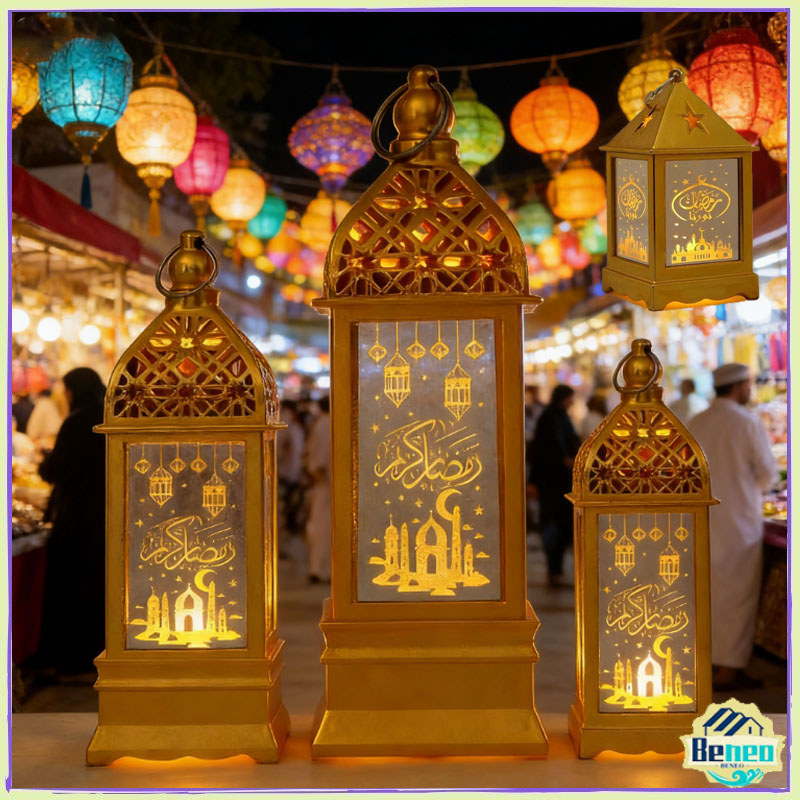 Lentera Lilin LED Kubah  Lentera Ramadan LED Lampu Lilin Lentera LED  Kubah Masjid Dekorasi Perayaan