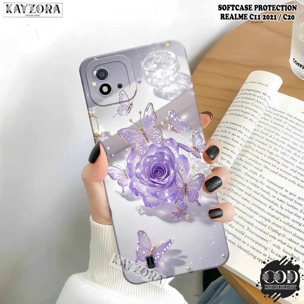 Case REALME C11 2021 / C20 Terbaru - Fashion Case Kupu Kupu - Casing REALME C11 2021 / C20 - Silikon