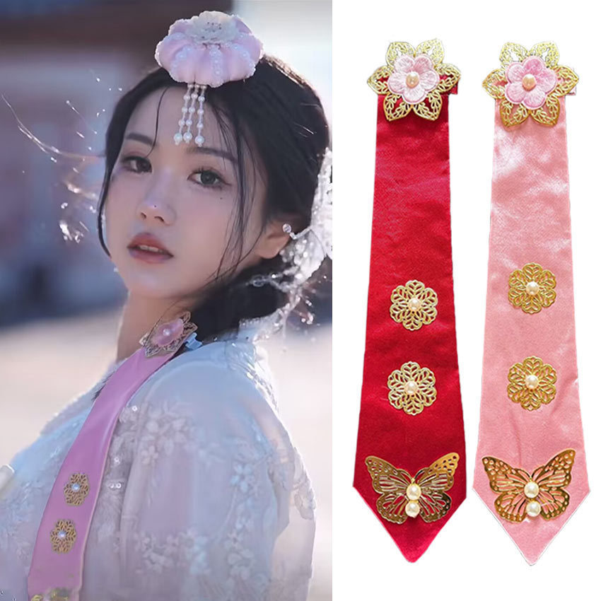 Jepit Pita Korea Daenggi Panjang Hanbok Cosplay / Aksesoris Rambut Tradisional Korea Wanita Warna