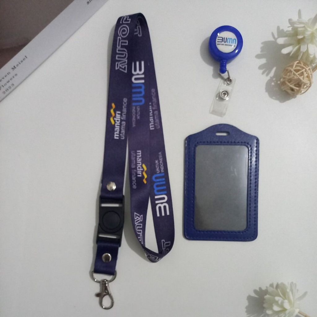 Lanyard Murah Ready Tali/Lanyard BUMN Mandiri utama finance + yoyo + card holder