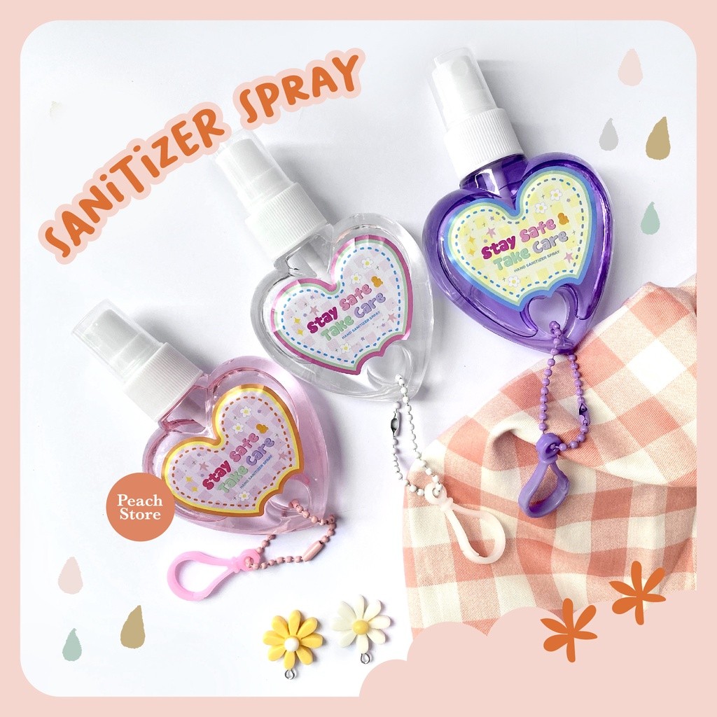 [BOLU] PORTABLE HAND SANITIZER GANTUNGAN LOVE VALENTINE | HAND SANITIZER POCKET SPRAY | GANTUNGAN LU