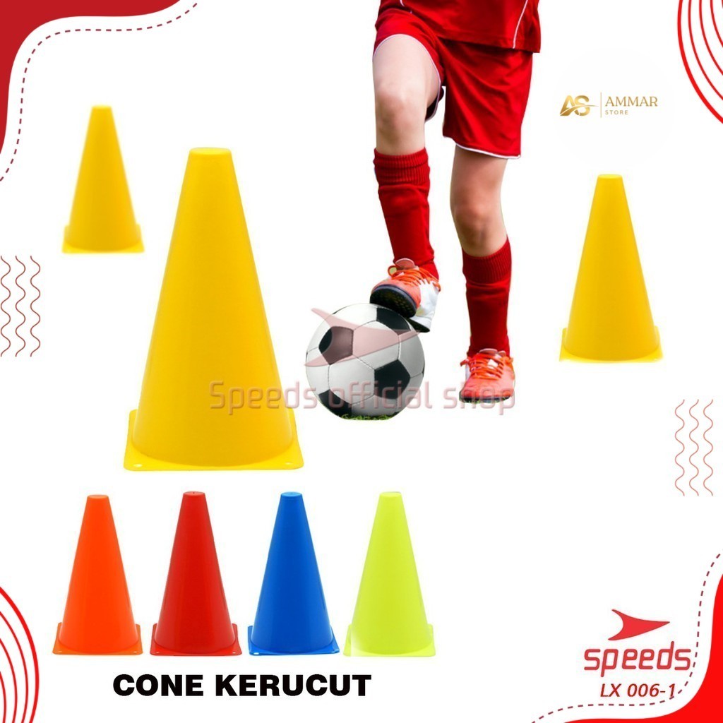SPEEDS Cone Kerucut (Original Speeds) Cone Marker Latihan Olahraga Futsal, Sepak Bola, Multifungsion