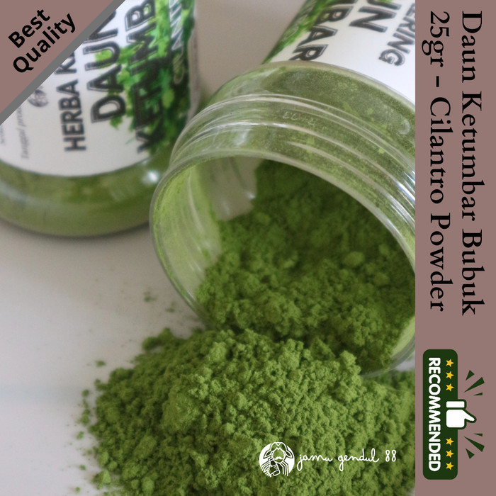 (NOFLIANSAH) Daun Ketumbar Bubuk - Dried Cilantro Powder - High Quality Spice Powder by Jamu Gendul 