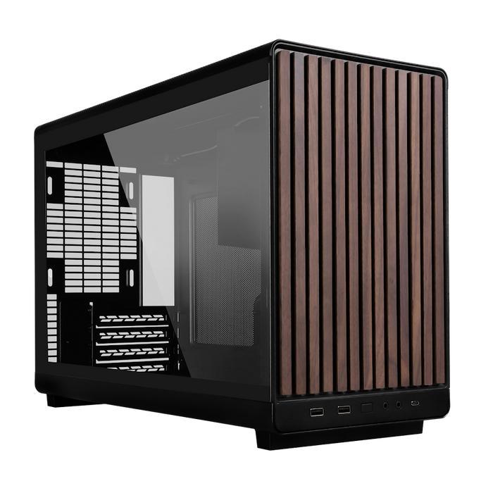 Lian Li A3 mATX Wood Glass Edition | PC Case With Left Side Tempered Glass - Black