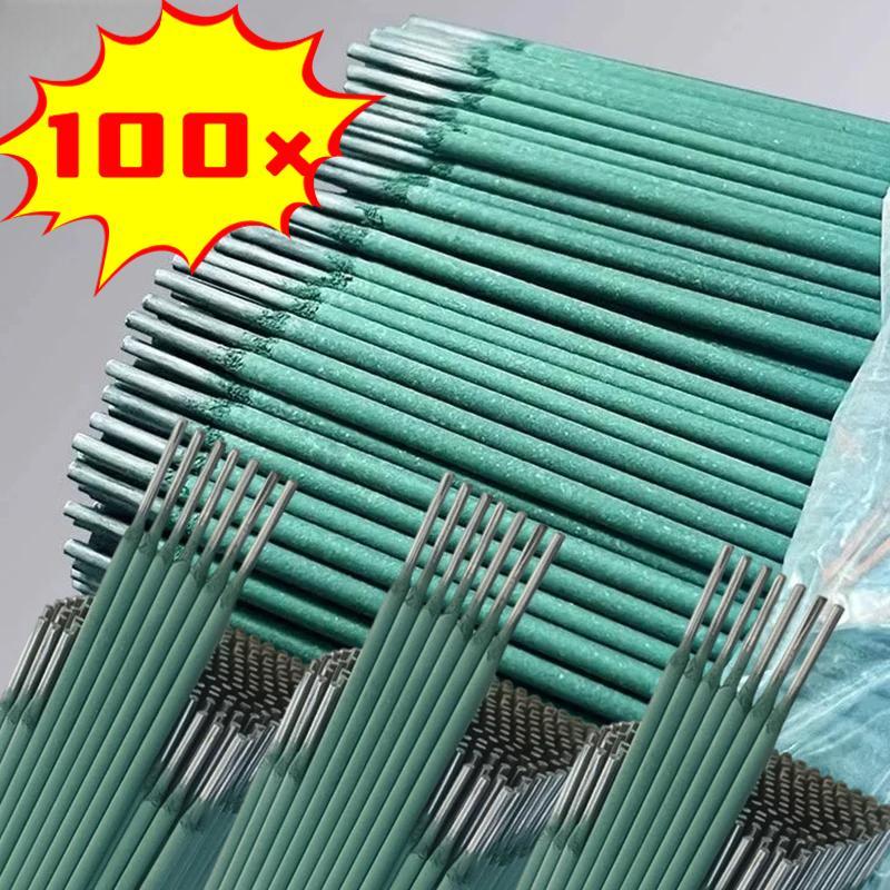 10/100Pcs Batang Las Hijau Elektrik Solder Titik Leleh Rendah Elektroda Berlapis Solder Universal Ba