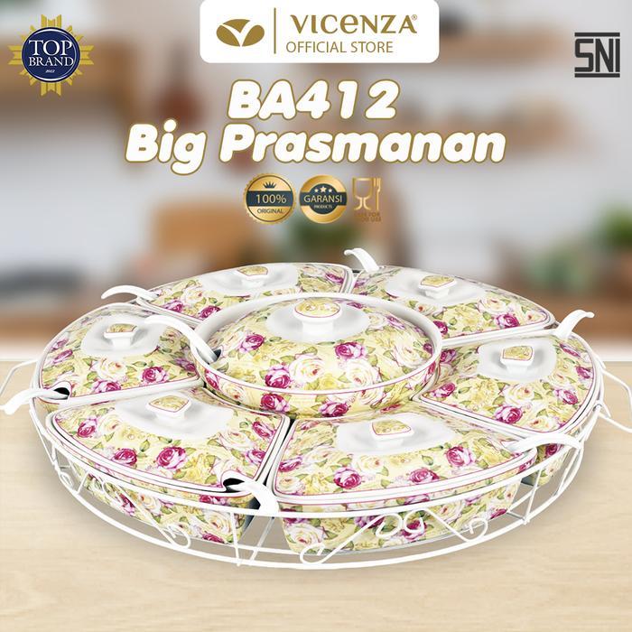 Vicenza Prasmanan Besar dengan Roda Pemutar BA412 Motif Mawar