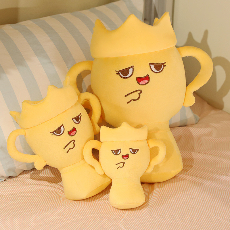 Boneka Trofi Kreatif Juara Hadiah Boneka Trofi Kemenangan Mainan Plush