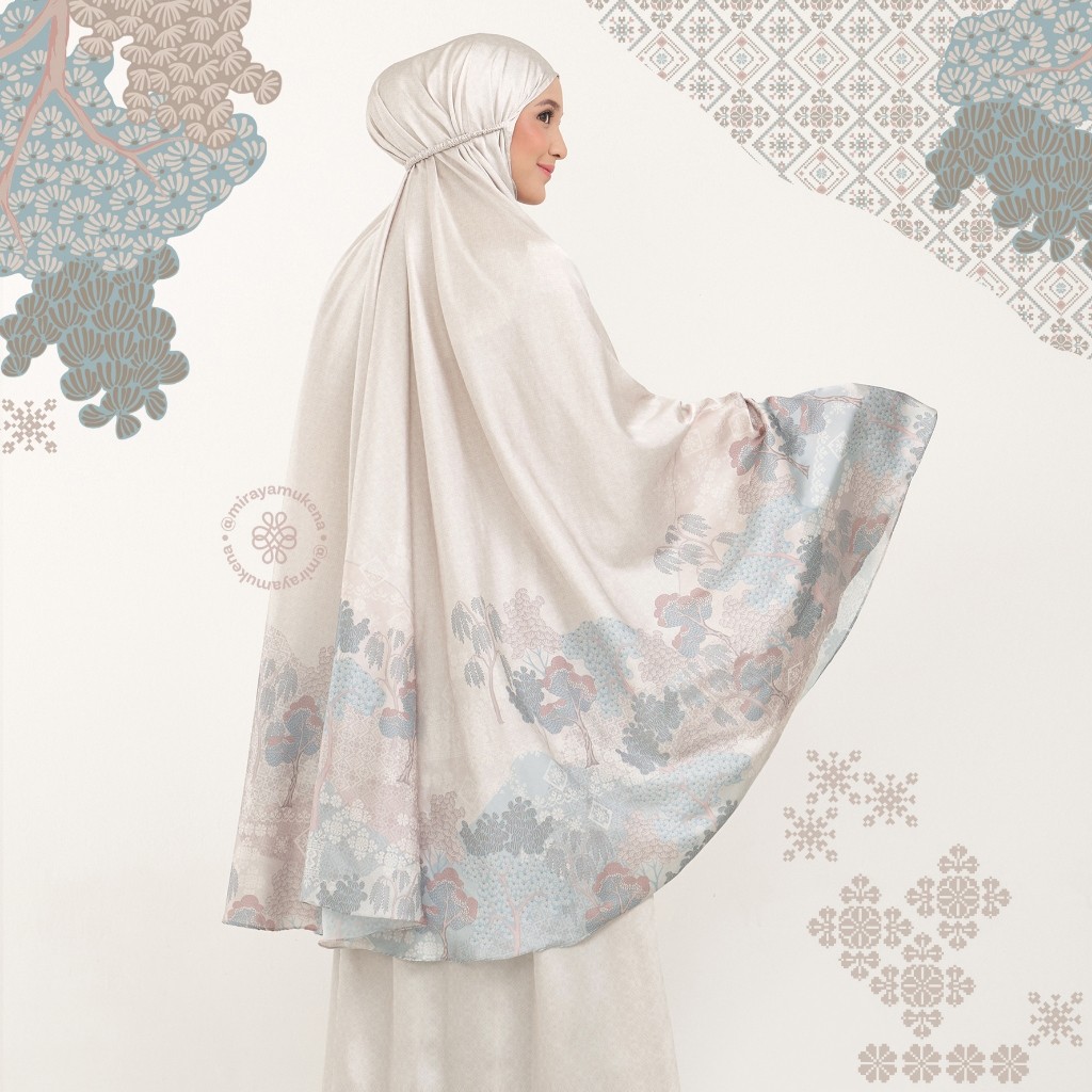 Mukena Travel Miraya Jardin Moon Satin Silk