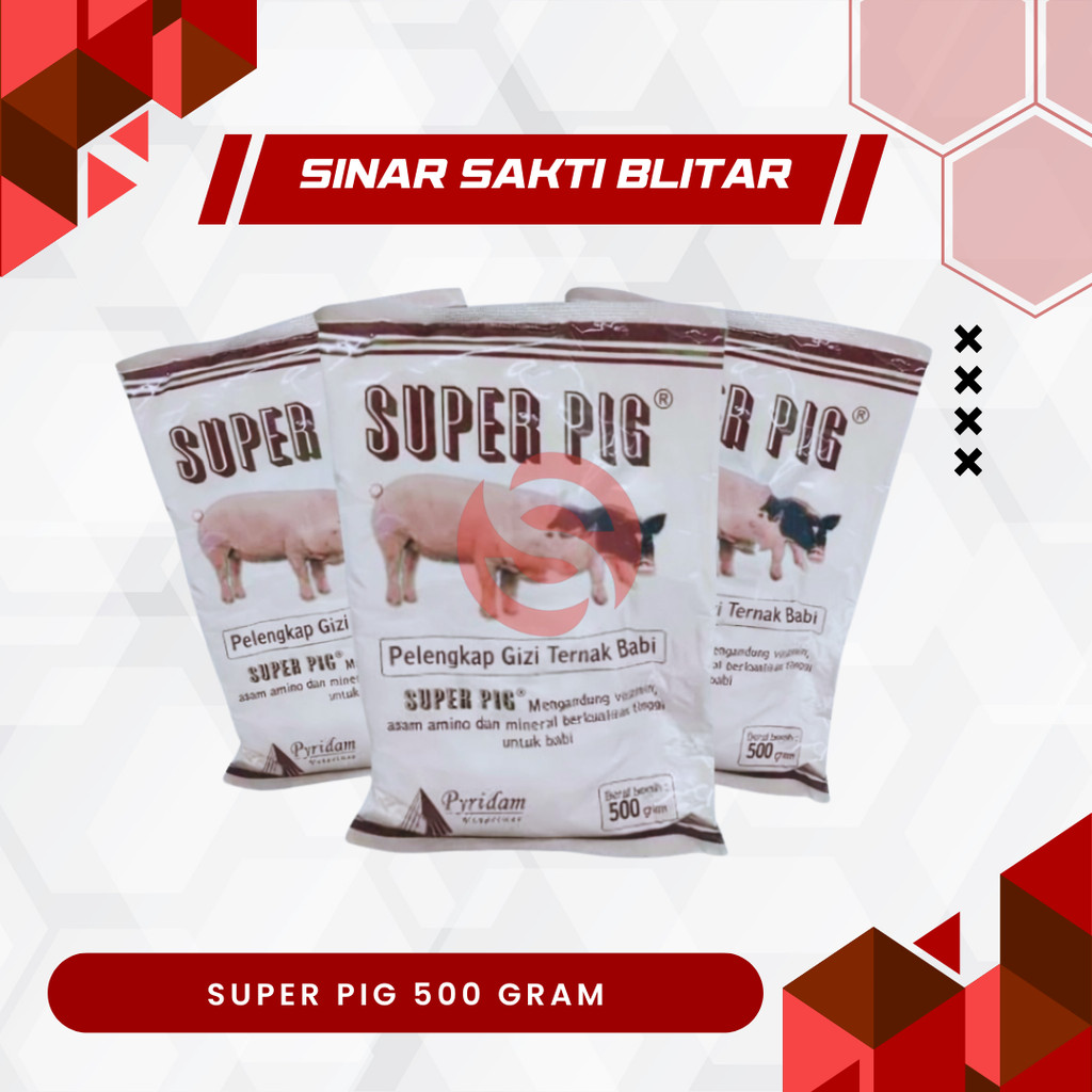 SUPER PIG 500 GRAM PREMIUM - Premix Babi Suplemen Vitamin Penggemuk Babi
