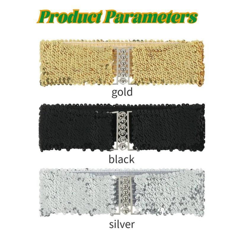 Belt Payet Pinggang Elastis Sabuk Ikat Pinggang Wanita Fashion Ikat Pinggang Payet Belt Dress Wanita