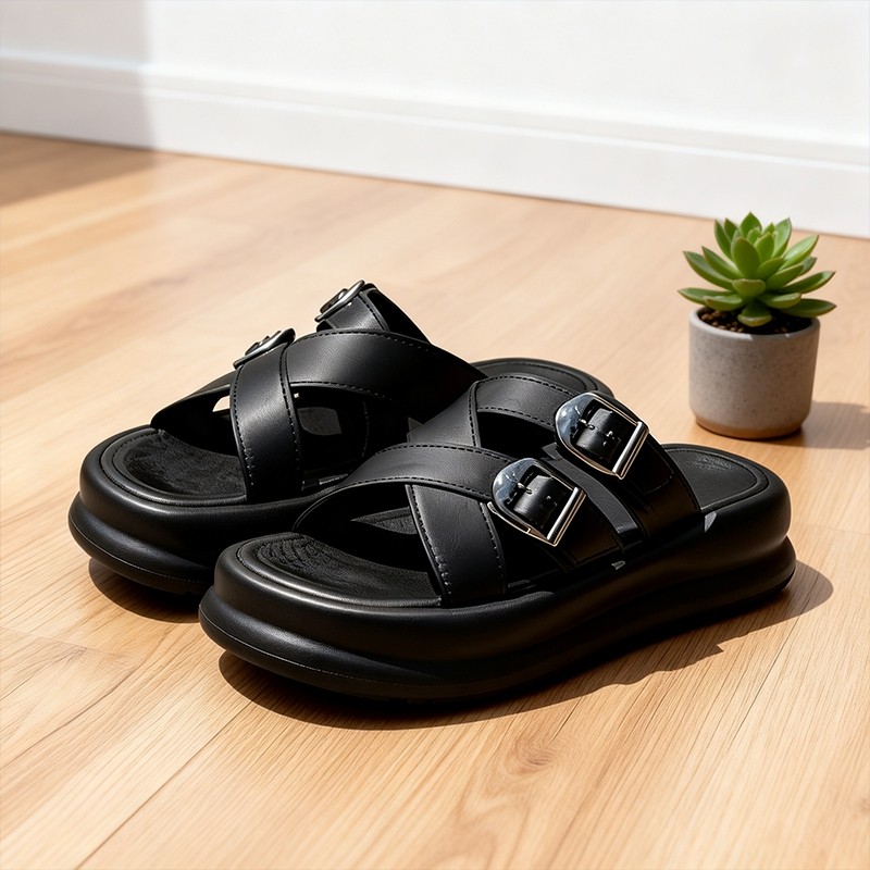 Kadia Sandal Perempuan Korea Style Elegan Terbaru 2026 Sandal Wanita Teplek Empuk Karet Sandal Wanit