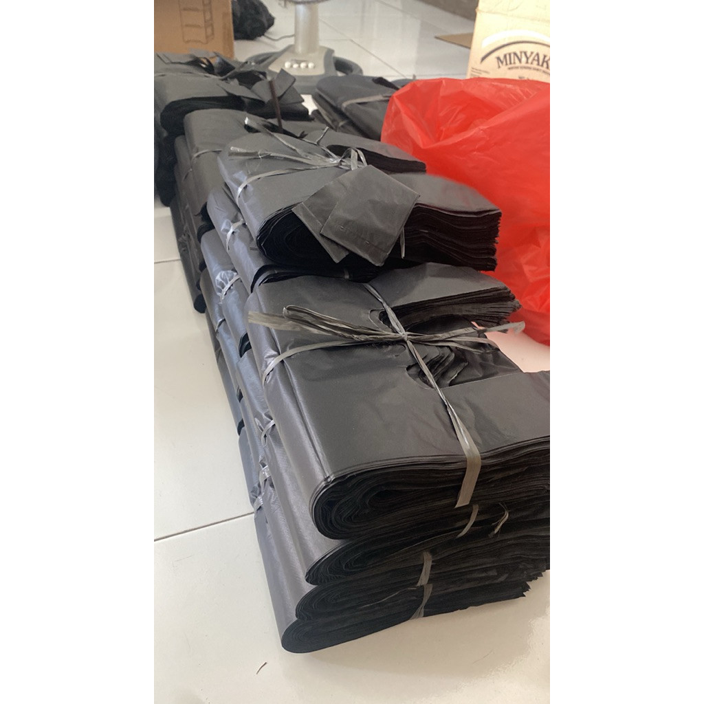 Plastik HDPE Kresek Hitam Tebal 200g Kiloan