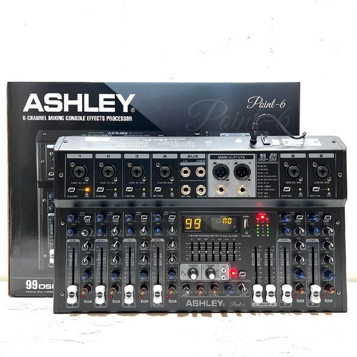 Mixer Ashley Point 6 Original 6 Channel Bluetooth - PC Soundcard