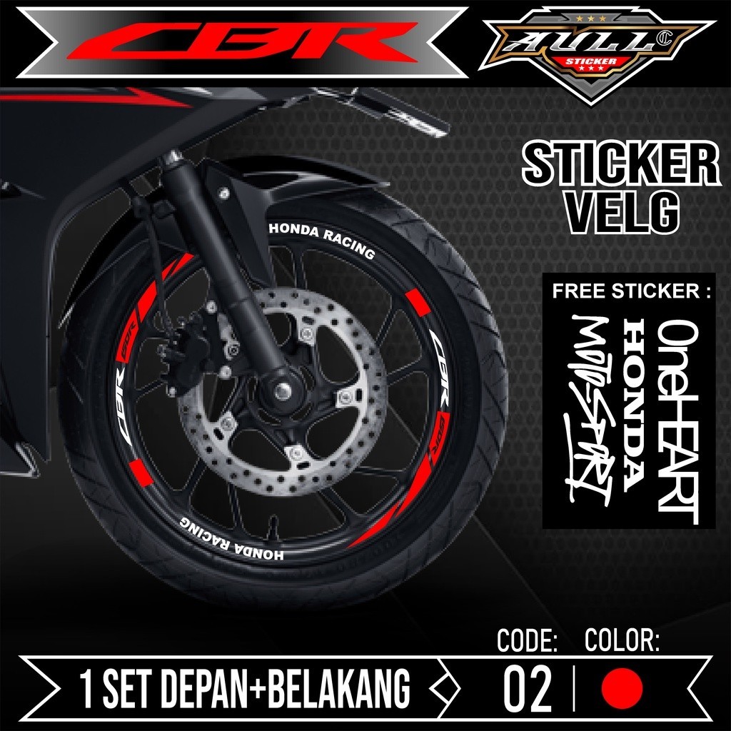 STICKER STIKER Cutting Velg CBR 150R - Aksesoris Stiker Cutting Sticker List Velg Motor Honda CBR150