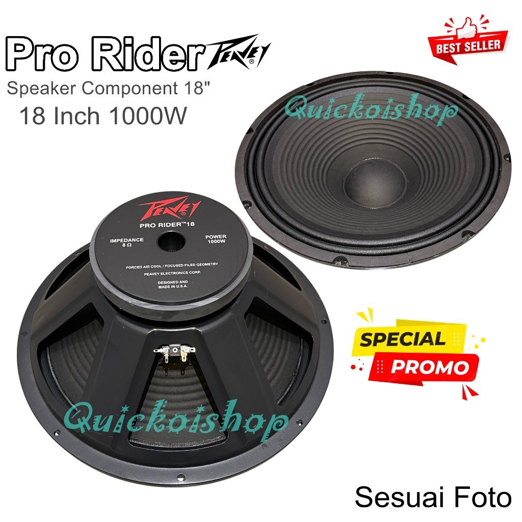 Component speaker pro rider 18 inch 1000 watt komponen 18 inch coil 3''