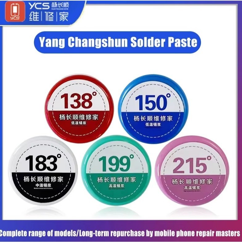 YCS Timah Pasta Cair Untuk Solder BGA IC HP PROSESOR CPU Reballing Servis HP 138 150 183 199 215 Der