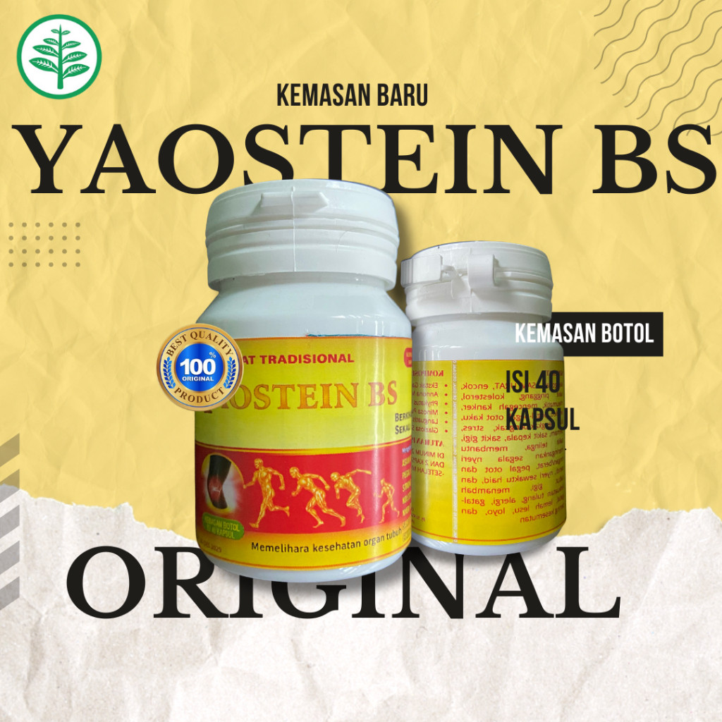 YOSTIN BS (EDISI KHUSUS KEMASSAN BOTOL) ISI 40 KAPSUL (OBAT ASAM URAT, NYERI SENDI DAN LAINNYA)