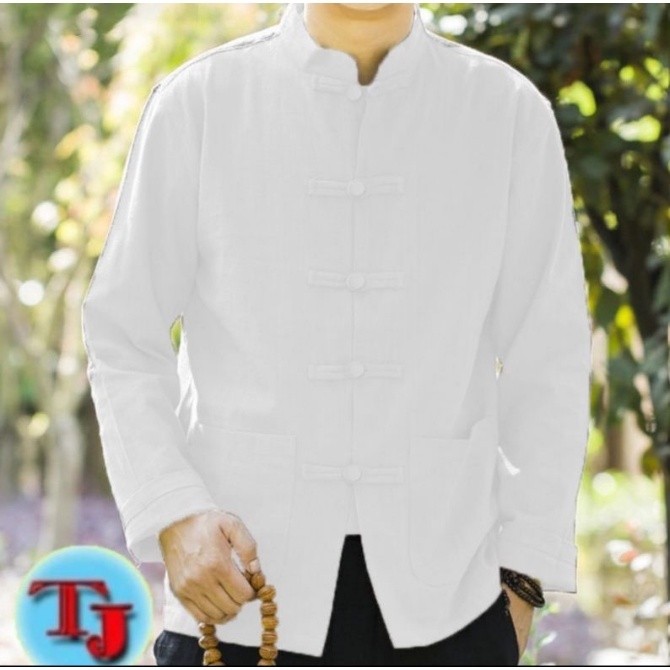 ZIZISHOP Baju Koko SHANGHAI CHONGSAM Ipman Model Kerah Mandarin