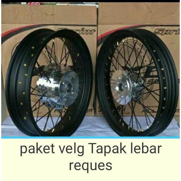 [GM] Sepaket velg tapak lebar ring 18 lebar 250&300 PnP tiger megapro thunder scorpio gl dan cb MOTO
