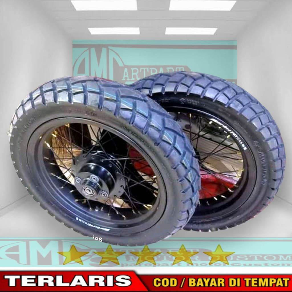 [GM] Paket tangki motor FULLSET BAN PAKET BAN MOTOR CUSTOM SEMI TRIAL RING 16 .17 .18 LEBAR 300-350-