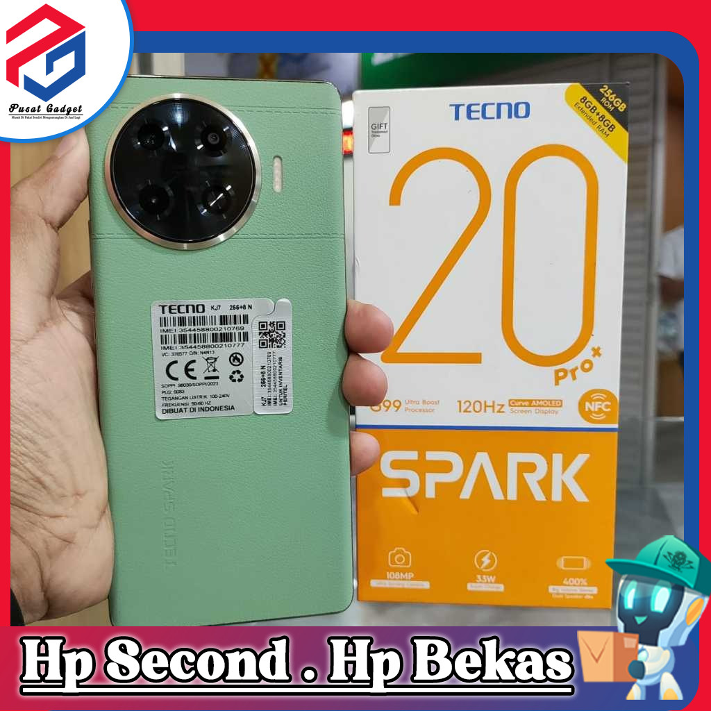 Tecno Spark 20 Pro Plus Ram 8GB Rom 256GB Second Pusat Gadget