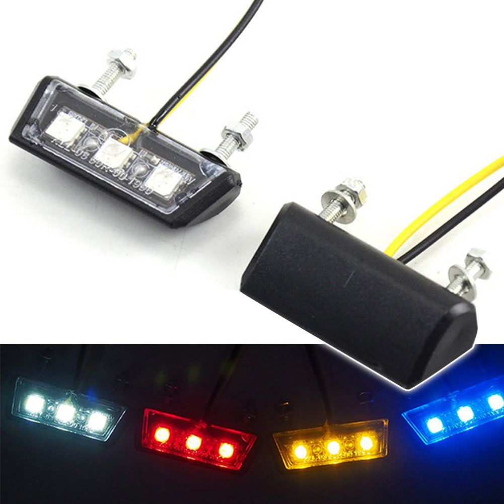 Lampu LED Plat Nomor Motor Universal 12V Tahan Air Lampu Plat Nomor Motor Lampu Belakang Indikator S