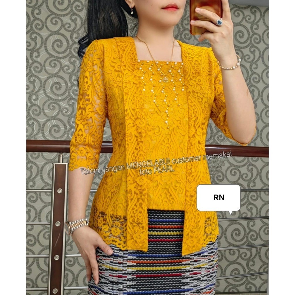 LITAShop  ATASAN BLUS KARTINI SEMI PRANCIS/BAJU KEBAYA KONDANGAN WANITA GEREJA
