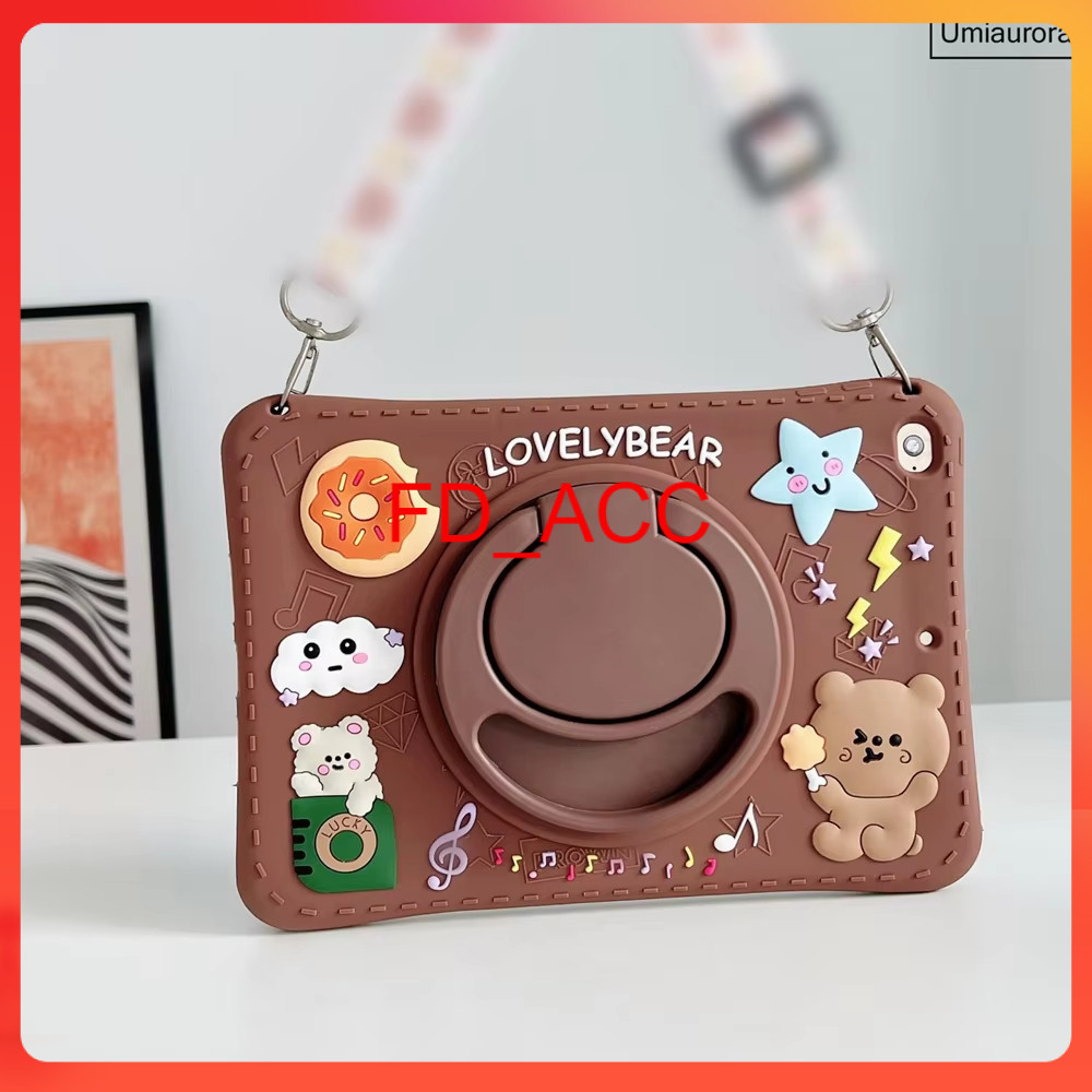 3D Cute Rainbow Bear Case for Samsung Galaxy Tab A9 A9 Plus A11 A11 Plus Kids Case For Samsung Galax