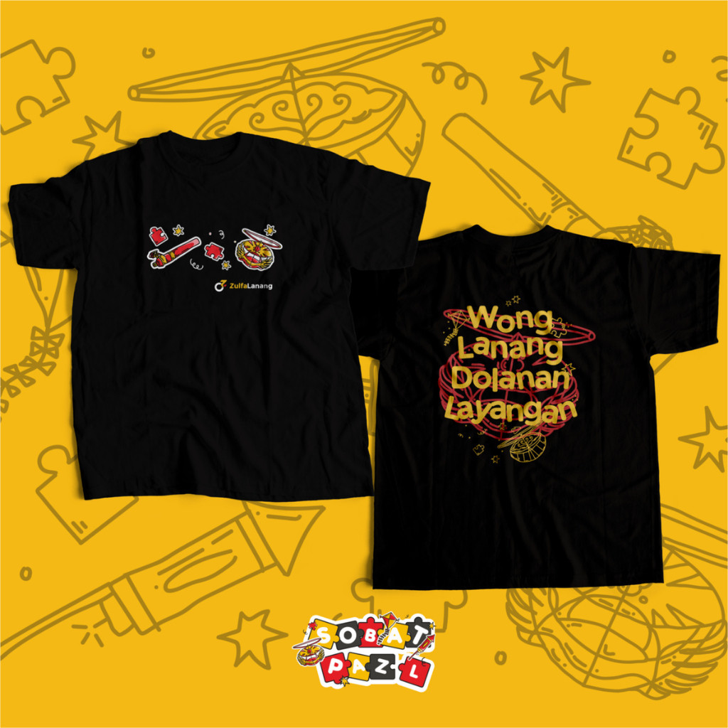 Kaos Zulfa Lanang Wong Lanang Dolanan Layangan - Kaos Anak & Kaos Dewasa - Bahan Katun - Pazl 3