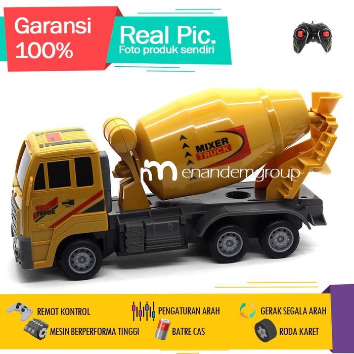 Mainan Mobil Remot Kontrol RC Truk Molen Cement Mixer Premium LED - Truk Molen by Allshopibamz