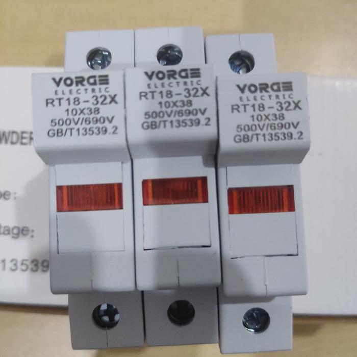 DIN RAIL FUSE HOLDER RUMAH FUSE FORT RT18-32