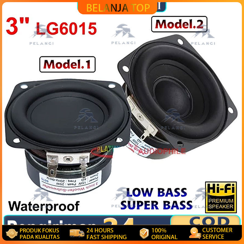 Speaker 3 inch LG-6015 Super Bass 4 ohm 15W-25W Woofer Subwoofer