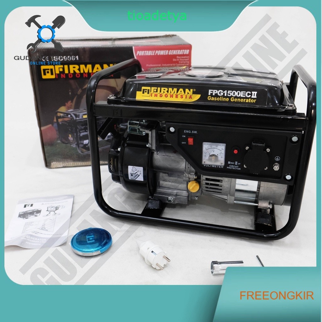 Genset Firman FPG1500 EC II 1000Watt / Generator Bensin 4Tak Firman FPG 1500 EC Black Yellow Series