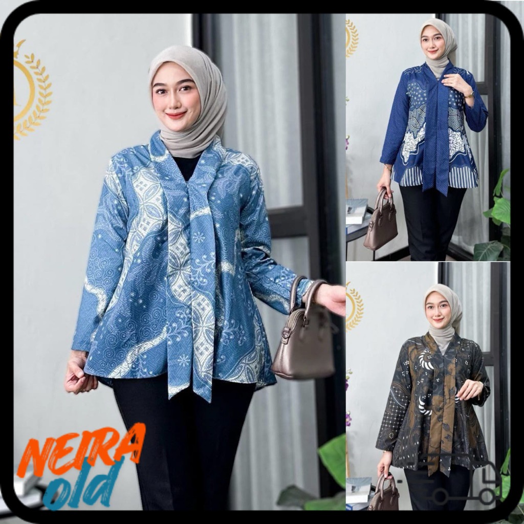 Blouse Batik Wanita Kekinian | Atasan Batik Elegan Kerja & Kondangan