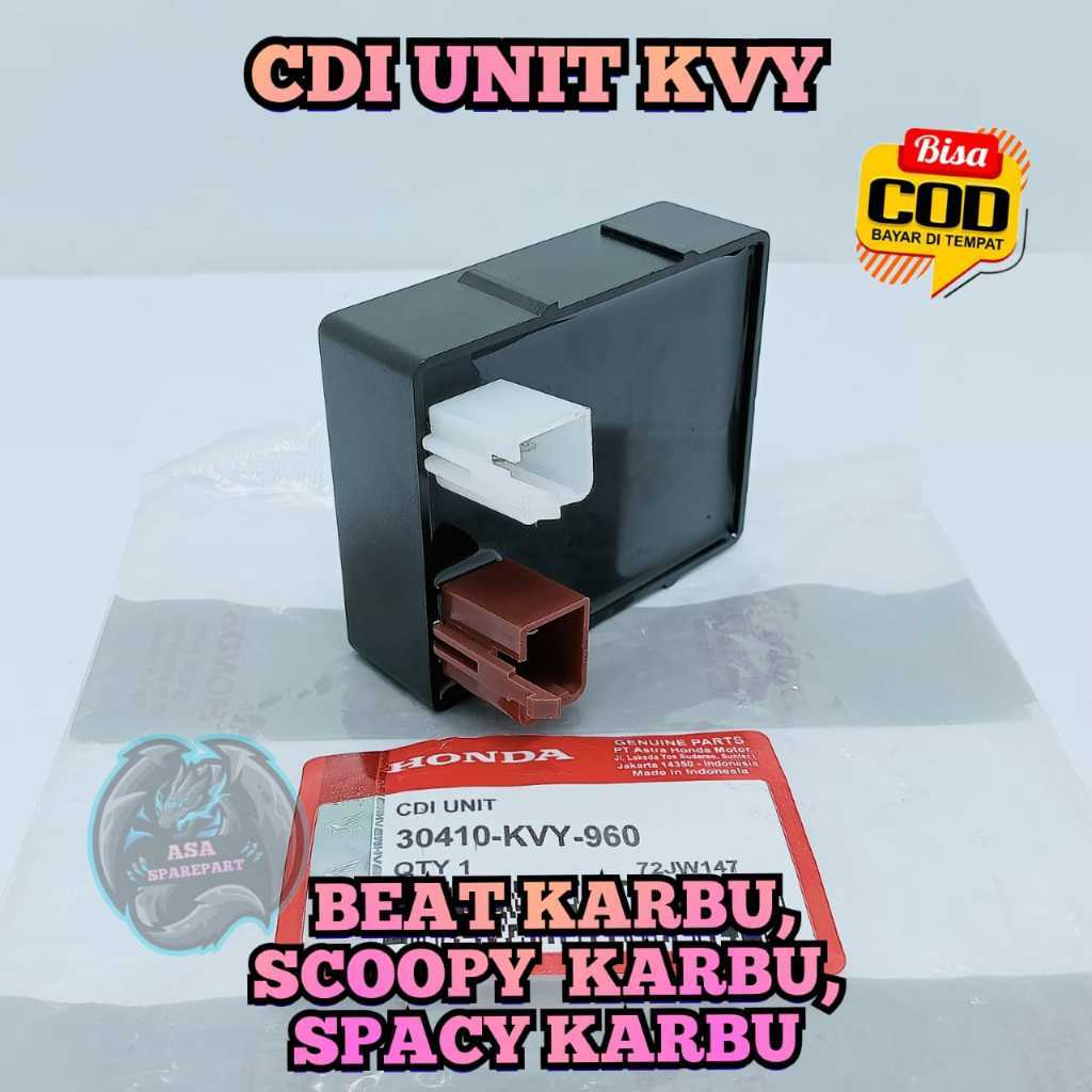 CDI UNIT Kvy ASLI ORIGINAL Motor HONDA BEAT KARBU , SCOOPY CARBU , SPACY KARBURATOR Capasitor Discha