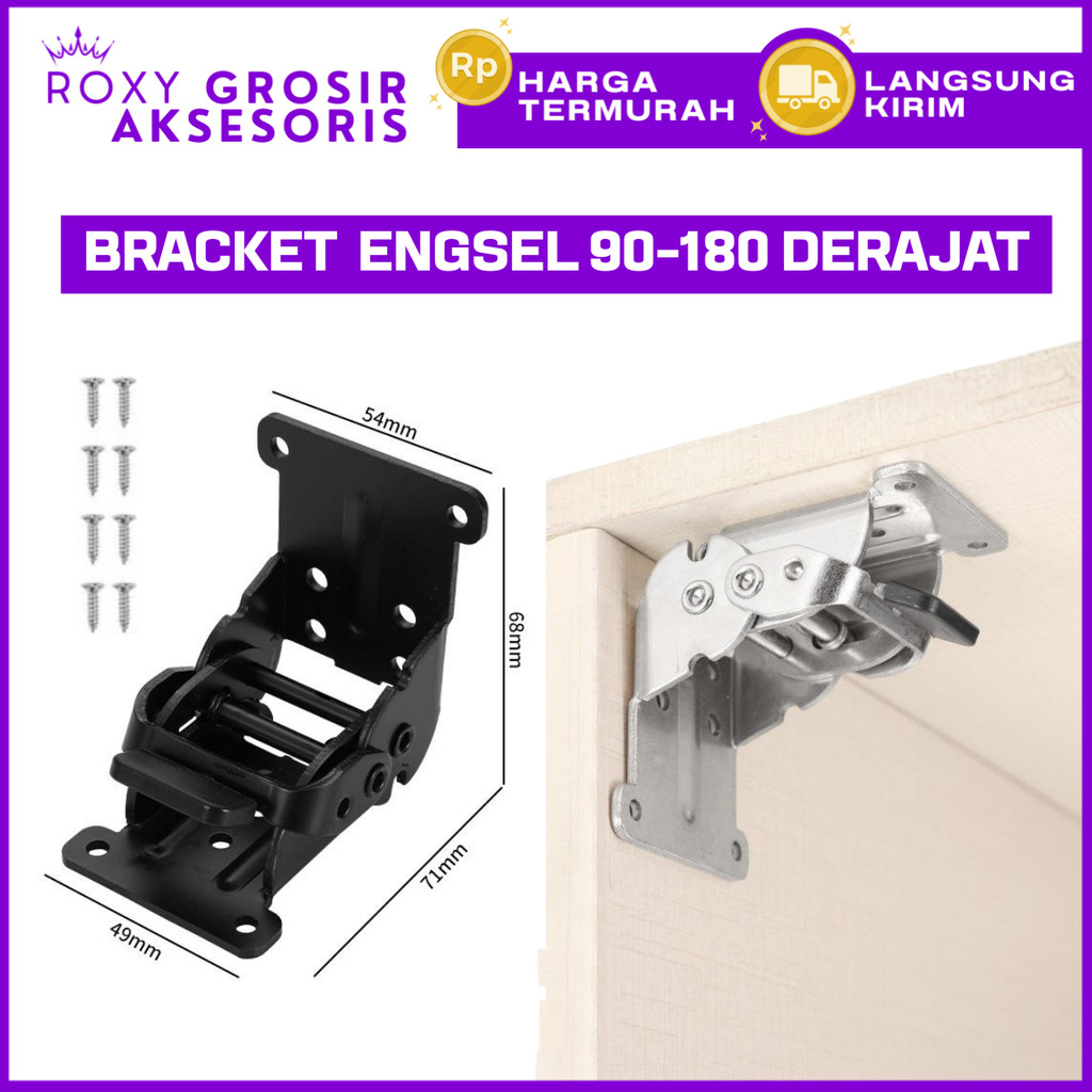 Braket Engsel Kaki Meja Lipat 90 - 180 Derajat / Engsel Siku Meja Lipat / Engsel Lipat Serbaguna